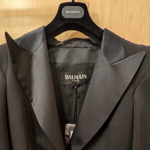 Iconic Blamain Tuxedo Jacket with exaggerated shoulder pads in size 10